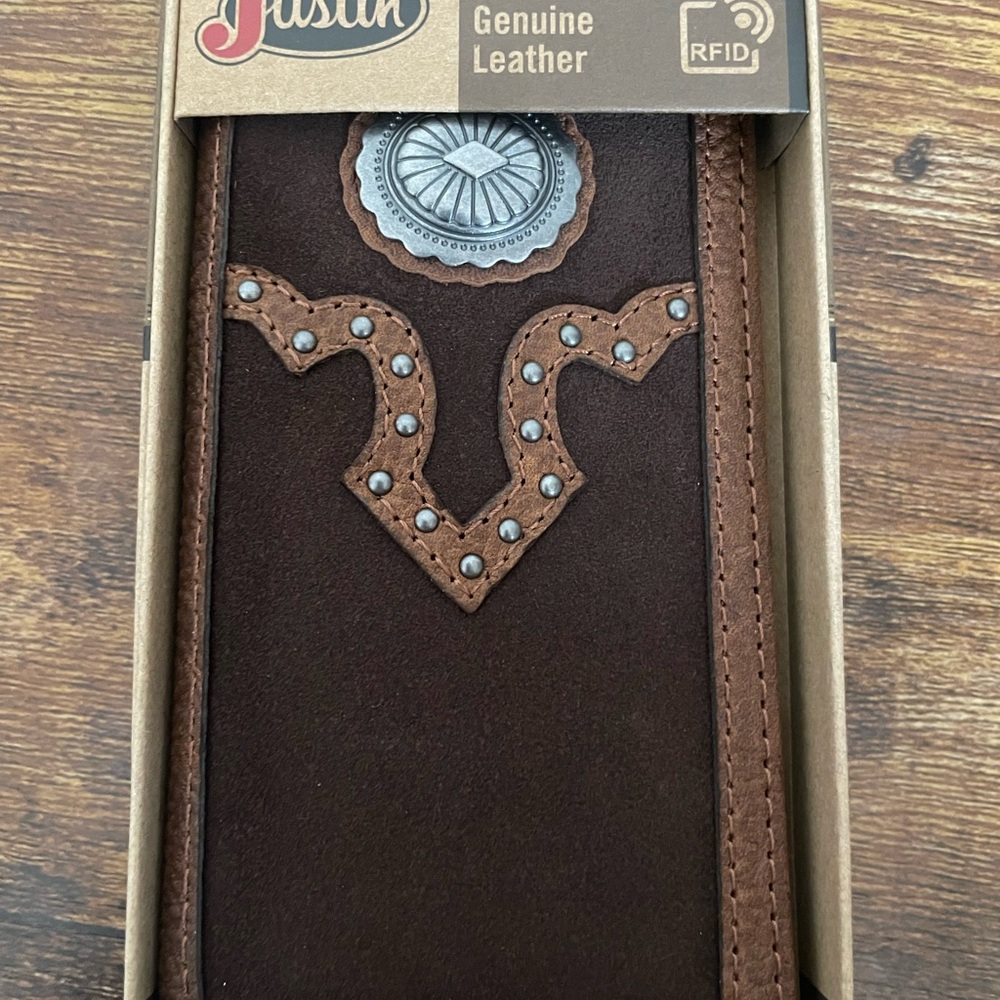 NWT Brown Leather Western Wallet